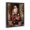 Stupell Industries Santa Claus on Doorstep Floating Frame, design by Jo Moulton